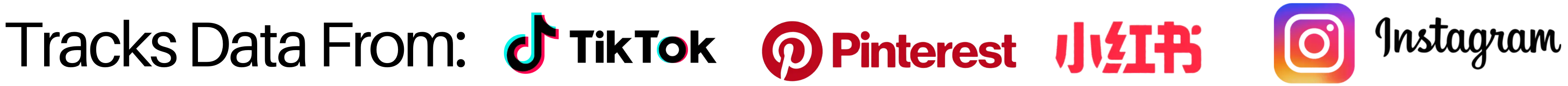 TikTok, Pinterest, Xiaohongshu, Instagram